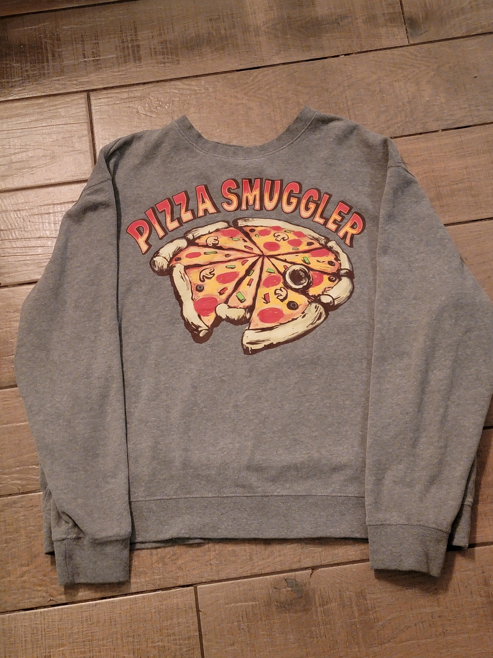 Star Wars Pizza Smuggler Crewneck Sweatshirt - Gray